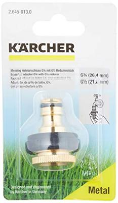 Kärcher Home & Garden 2.645-013.0 Messing Kraanaansluiting Steekkoppeling, 24,2 mm (3/4) binnendraad, 18,7 mm (1/2) binnendraad Set
