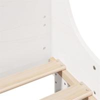 Bedframe zonder matras massief grenenhout wit 140x190 cm - thumbnail