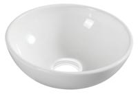 Kimo waskom rond 28 x 10 cm keramiek glans wit - thumbnail