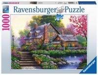 Puzzel ravensburger romantische cottage 1000st - thumbnail