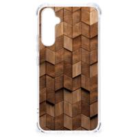 Stevig Telefoonhoesje voor Samsung Galaxy A34 Wooden Cubes - thumbnail