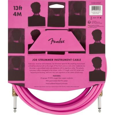 Fender Strummer Pro 13&apos; Pink Leopard signature instrumentkabel 4 meter