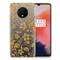 OnePlus 7T | TPU Case | Gouden Bloemen - thumbnail