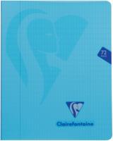 Clairefontaine schrift mimesys voor ft A5, 72 bladzijden, kaft in PP, geruit 4 x 8, geassorteerde kleuren - thumbnail