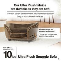 Enchanted hondenmand sofa ultra pluche snuggle donkergrijs 68x40,5x37,5 cm - thumbnail