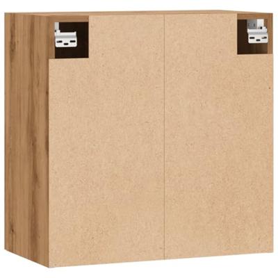 Wandkast 60x31x60 cm bewerkt hout artisanaal eikenkleurig