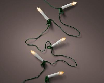 Kerstverlichting kaars 30 lampjes klassiek warm