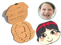 Tandendoosje met naam - Sneeuwwit - Hout - thumbnail