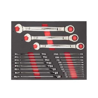 Milwaukee TOOLGUARD™ Foam inlay MAXBITE™ ringsteeksleutelset met ratel 22-delig - 4932493248 Milwaukee TOOLGUARD™ Foam inlay MAXBITE™ ringsteeksleutelset met ratel 22-delig - 4932493248