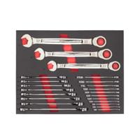 Milwaukee TOOLGUARD™ Foam inlay MAXBITE™ ringsteeksleutelset met ratel 22-delig - 4932493248 - thumbnail