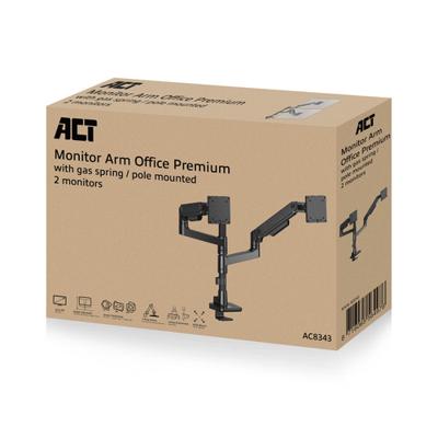 ACT AC8343 dubbele monitorsteun - thumbnail