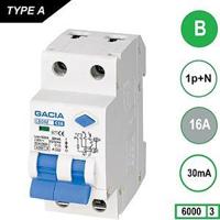 GACIA aardlekautomaat B16 1polig+nul 16A 30mA 6kA - thumbnail