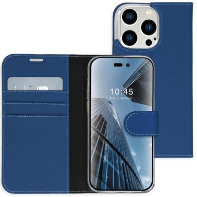 Accezz Wallet Case voor Apple iPhone 14 Pro Telefoonhoesje Blauw