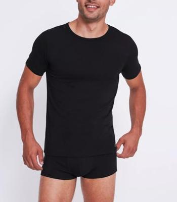 2-pack Go Abc heren T-shirts Korte mouw - Ronde hals - Mannen ondershirt elastisch katoen - - XL - Zwart - XL