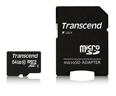 Transcend Premium microSDXC-kaart 64 GB Class 10, UHS-I Incl. SD-adapter