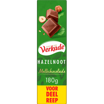 Verkade Hazelnoot Melkchocolade Voordeelreep 180 g bij Jumbo