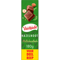 Verkade Hazelnoot Melkchocolade Voordeelreep 180 g bij Jumbo - thumbnail