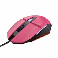 Trust GXT109P FELOX Gaming-muis Kabelgebonden Optisch Pink 6 Toetsen 6400 dpi Verlicht - thumbnail