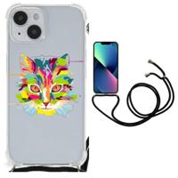 iPhone 14 Plus Stevig | Bumper Hoesje | Cat Color - thumbnail