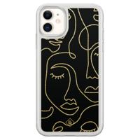 iPhone 11 hybride hoesje - Abstract faces - thumbnail