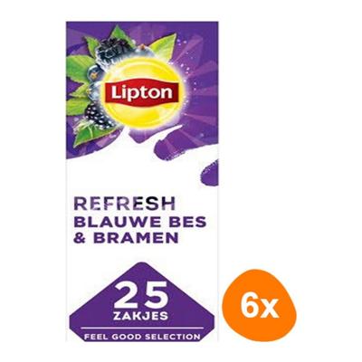 Lipton - Feel Good Selection Zwarte Thee Blauwe Bes & Bramen - 6x 25 zakjes