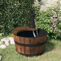 VidaXL Waterfontein met pomp 28x28x34,5 cm massief vurenhout - thumbnail