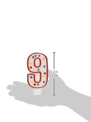 Amscan Cijferkaars 9 jaar 13,5 cm | 24 stuks
