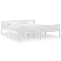 Bedframe massief grenenhout wit 180x200 cm - thumbnail
