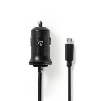 Nedis CCHAM240ABK Auto-oplader 2,4 A Vaste Kabel Micro-usb Zwart