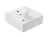 Wiesbaden Larx waskom vierkant 41 x 41 x 15 cm keramiek glans wit 32.3401 - thumbnail