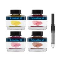 Schneider S-143702 Giftbox Pastelinkt 4 Potjes + Piston Convertor - thumbnail