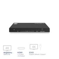 ACT 4K HDMI splitter. 1 in 4 out. EDID ondersteuning - thumbnail