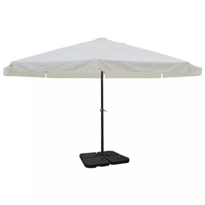Parasol met draagbare voet aluminium (wit)