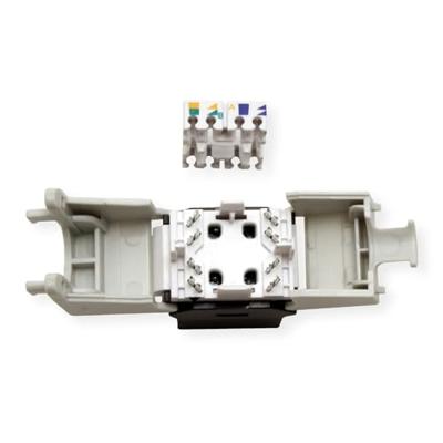 ROLINE Cat.6 (Class E) Keystone, onafgeschermd, zonder gereedschap, compact, zwart ROLINE Cat.6 (Class E) Keystone, onafgeschermd, zonder gereedschap, compact, zwart