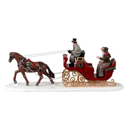Lemax scenic sleigh ride kerstdorp tafereel Caddington Village 2023