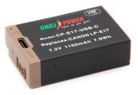 ChiliPower accu LP-E17 USB-C versie voor Canon - 1100mAh - thumbnail