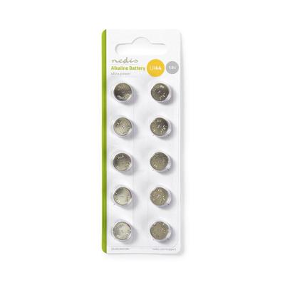 Nedis baaklr4410bl alkaline batterij lr44 10 stuks blisterverpakking