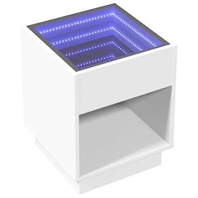 Salontafel met Infinity LED 40x40x50 cm wit Salontafel met Infinity LED 40x40x50 cm wit