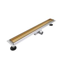 Fortifura Galeria douchegoot - 110cm - tegelrooster - vloerflens - Geborsteld Messing PVD (Goud) SW679913/SW1075338 - thumbnail