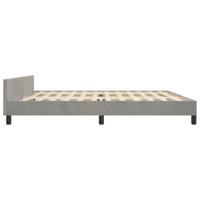 Bedframe zonder matras 200x200 cm fluweel lichtgrijs - thumbnail