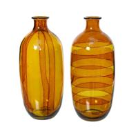 Vaas recycled glas H31cm geel - thumbnail