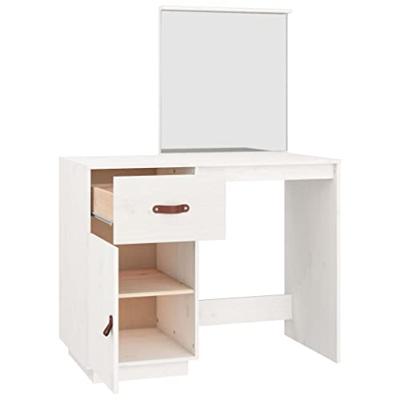 Kaptafel 95x50x134 cm massief grenenhout wit - thumbnail
