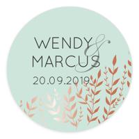 Sluitzegel rond 35mm koperen takjes - thumbnail