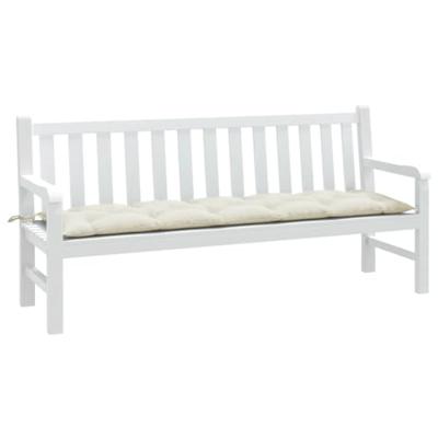 VidaXL Tuinbankkussen 180x50x7 cm stof gemêleerd crèmekleurig VidaXL Tuinbankkussen 180x50x7 cm stof gemêleerd crèmekleurig