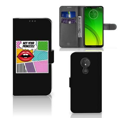 Motorola Moto G7 Power Wallet Case met Pasjes Popart Princess Motorola Moto G7 Power Wallet Case met Pasjes Popart Princess