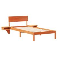 Bedframe met nachttafels met hoofdeinde Wasbruin 90 x 190 cm - thumbnail