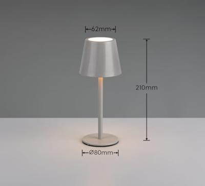 Trio Oplaadbare tafellampDiaz grijs - R55961177