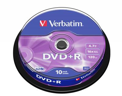 DVD+R Verbatim DVD+R Matt Silver 4.7 GB 16x 10 pcs