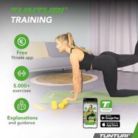 Tunturi NBR Yogamat met Draagtas | Fitness mat Extra dik & zacht | Anti slip | 180x60x1.5cm | Incl Trainingsapp | Mint - thumbnail