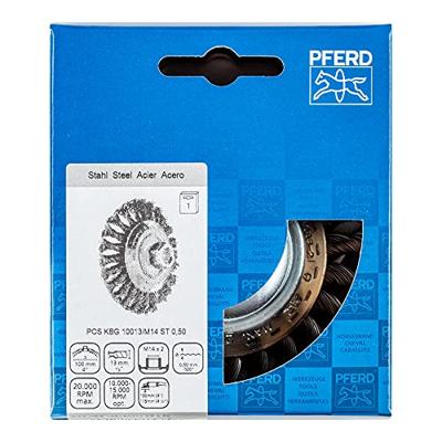 PFERD TOOLS Schijfborstel getordeerd KBG Ø 100 x 13 mm M14 staaldraad-Ø 0,50 voor haakse slijpers POS KBG 10013/M14 ST 0,50 43313001 1 stuk(s) PFERD TOOLS Schijfborstel getordeerd KBG Ø 100 x 13 mm M14 staaldraad-Ø 0,50 voor haakse slijpers POS KBG 10013/M14 ST 0,50 43313001 1 stuk(s)